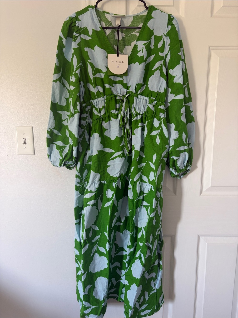 kate spade x Target Green and Light Blue Floral Midi Dress